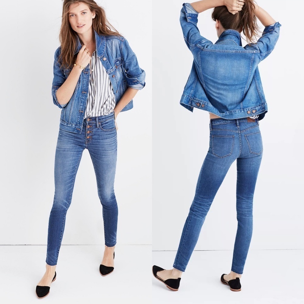 Madewell 9" High-Rise Skinny Jeans: Button-Through Edition